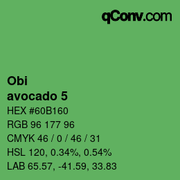 Código de color: Obi - avocado 5 | qconv.com