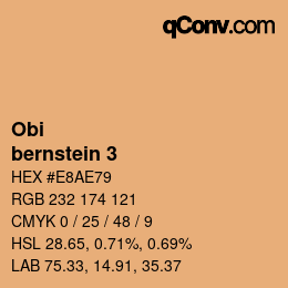 カラーコード: Obi - bernstein 3 | qconv.com