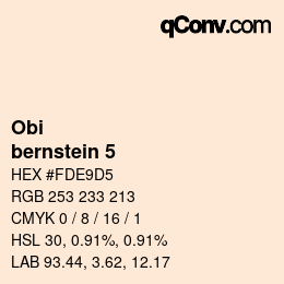 カラーコード: Obi - bernstein 5 | qconv.com