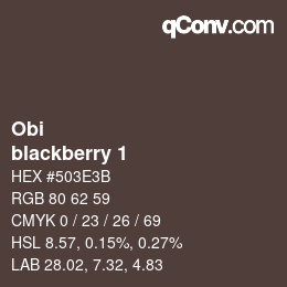 カラーコード: Obi - blackberry 1 | qconv.com