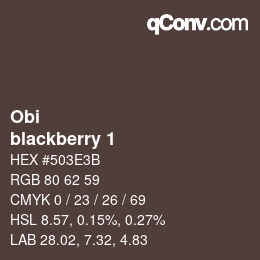 颜色代码: Obi - blackberry 1 | qconv.com