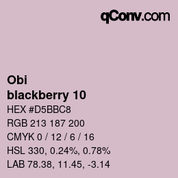 カラーコード: Obi - blackberry 10 | qconv.com