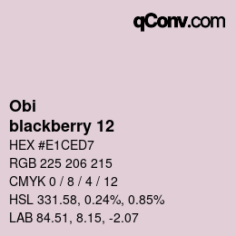 颜色代码: Obi - blackberry 12 | qconv.com