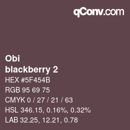 颜色代码: Obi - blackberry 2 | qconv.com