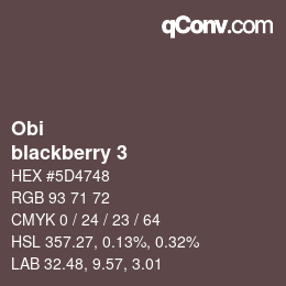 Farbcode: Obi - blackberry 3 | qconv.com