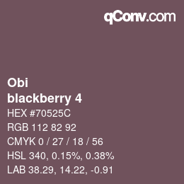 カラーコード: Obi - blackberry 4 | qconv.com