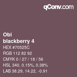 颜色代码: Obi - blackberry 4 | qconv.com