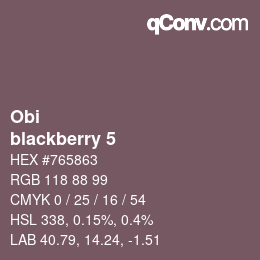 Código de color: Obi - blackberry 5 | qconv.com