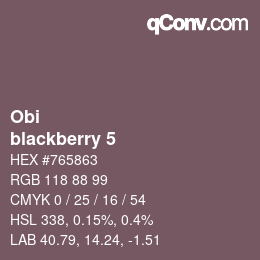 颜色代码: Obi - blackberry 5 | qconv.com