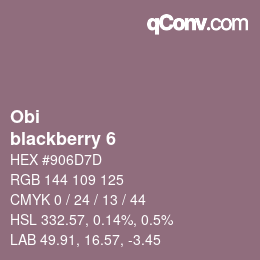 颜色代码: Obi - blackberry 6 | qconv.com