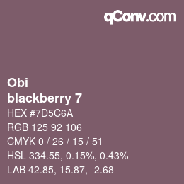 Farbcode: Obi - blackberry 7 | qconv.com