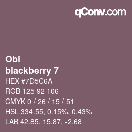 颜色代码: Obi - blackberry 7 | qconv.com