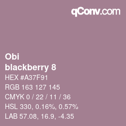 Code couleur: Obi - blackberry 8 | qconv.com