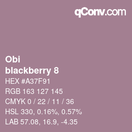 颜色代码: Obi - blackberry 8 | qconv.com