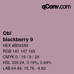 カラーコード: Obi - blackberry 9 | qconv.com