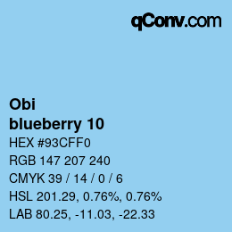 颜色代码: Obi - blueberry 10 | qconv.com