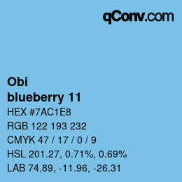 Color code: Obi - blueberry 11 | qconv.com