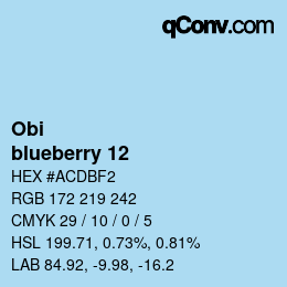 Color code: Obi - blueberry 12 | qconv.com