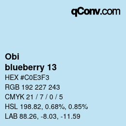 Code couleur: Obi - blueberry 13 | qconv.com