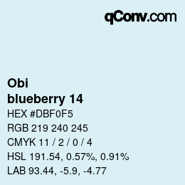 カラーコード: Obi - blueberry 14 | qconv.com