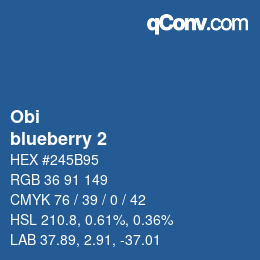 Color code: Obi - blueberry 2 | qconv.com