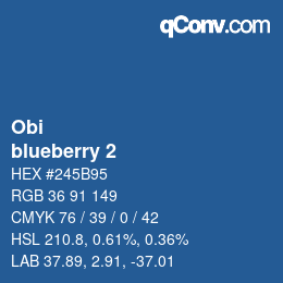 カラーコード: Obi - blueberry 2 | qconv.com