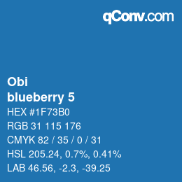 Color code: Obi - blueberry 5 | qconv.com