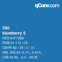 Code couleur: Obi - blueberry 5 | qconv.com