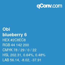 Color code: Obi - blueberry 6 | qconv.com