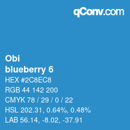 Código de color: Obi - blueberry 6 | qconv.com