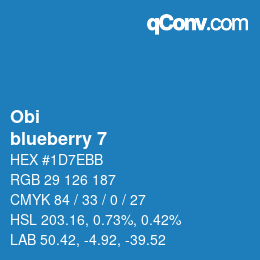 Code couleur: Obi - blueberry 7 | qconv.com