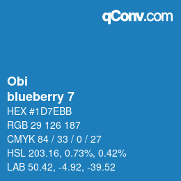 颜色代码: Obi - blueberry 7 | qconv.com