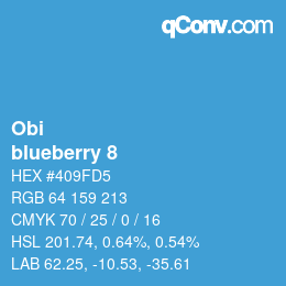 颜色代码: Obi - blueberry 8 | qconv.com