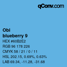 カラーコード: Obi - blueberry 9 | qconv.com