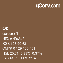 Farbcode: Obi - cacao 1 | qconv.com