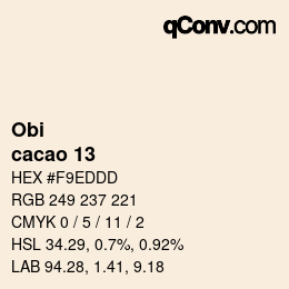 カラーコード: Obi - cacao 13 | qconv.com
