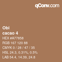 Farbcode: Obi - cacao 4 | qconv.com