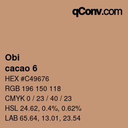 Color code: Obi - cacao 6 | qconv.com