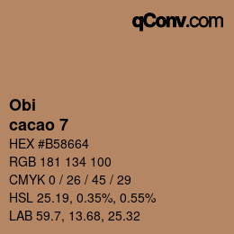 カラーコード: Obi - cacao 7 | qconv.com