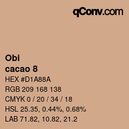 カラーコード: Obi - cacao 8 | qconv.com