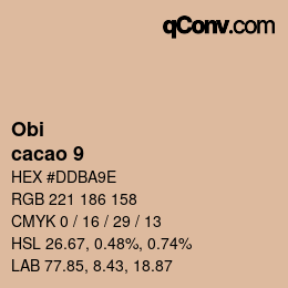 Code couleur: Obi - cacao 9 | qconv.com