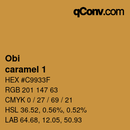 カラーコード: Obi - caramel 1 | qconv.com