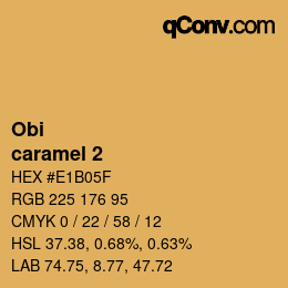 カラーコード: Obi - caramel 2 | qconv.com
