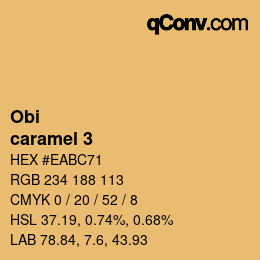 カラーコード: Obi - caramel 3 | qconv.com