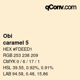 Color code: Obi - caramel 5 | qconv.com