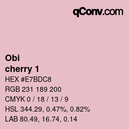 カラーコード: Obi - cherry 1 | qconv.com