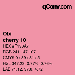 Código de color: Obi - cherry 10 | qconv.com