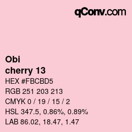 Código de color: Obi - cherry 13 | qconv.com