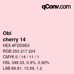 Code couleur: Obi - cherry 14 | qconv.com