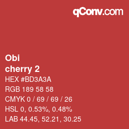 カラーコード: Obi - cherry 2 | qconv.com